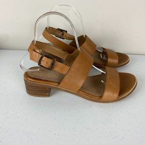 Seychelles Gallivant Whiskey Brown High Heel Sandals Slingback Womens 8